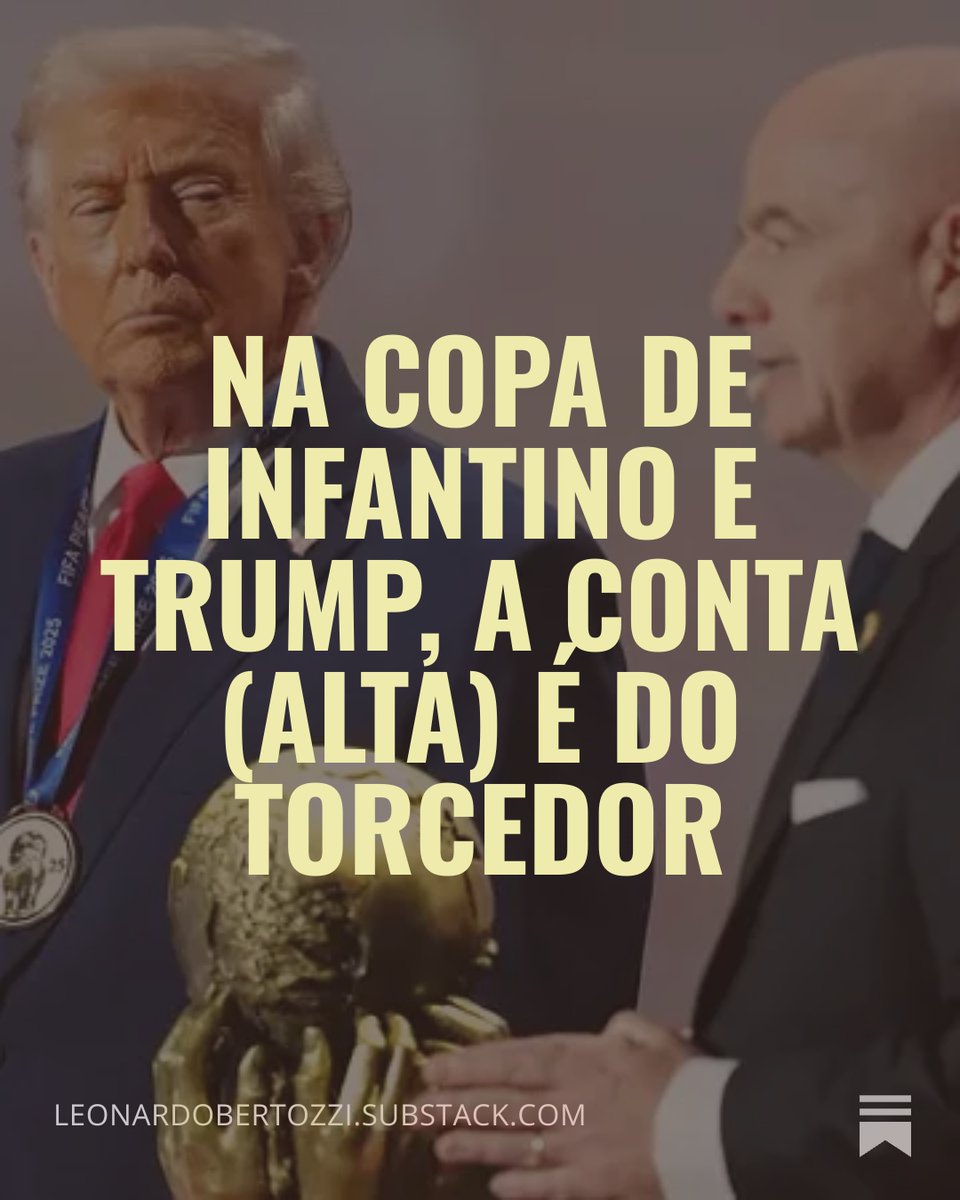 150 dólares por uma passagem ida e volta de trem? Valores absurdos de ingressos e transporte mostram que o público só é bem-vindo na Copa se estiver disposto a gastar muito dinheiro.

open.substack.com/pub/leonardobe…