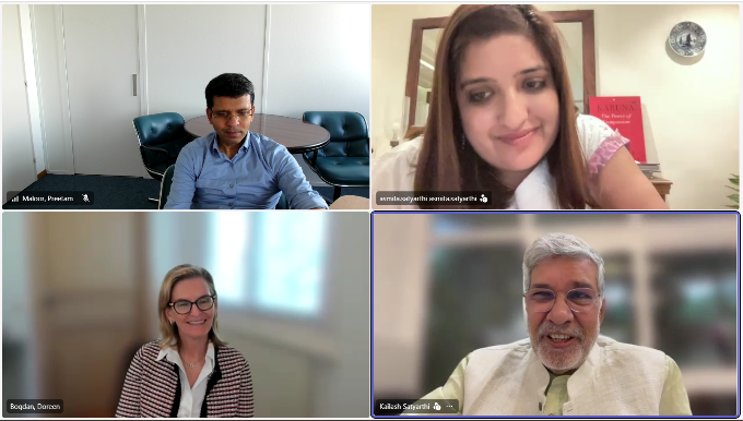 ITUSecGen's tweet image. Great to exchange with Nobel Peace Laureate @k_satyarthi and @as_satyarthi today on advancing compassionate AI. 
As technology shapes our future, it must be grounded in human-centred design, safety, and the protection of every child.
#AIforGood