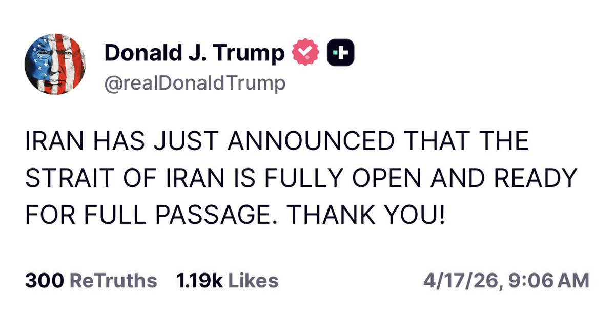 “Strait of Iran,” a bit of a Freudian slip.