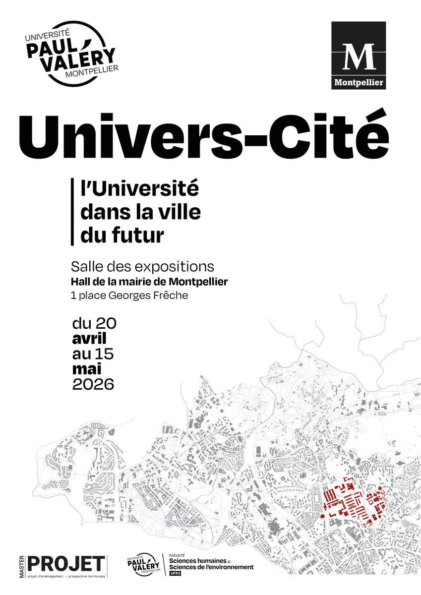 univpaulvalery's tweet image. 🏛️ L’expo Univers-Cité s’installe à l’Hôtel de Ville de Montpellier !
Imaginée par les étudiants, elle explore les liens entre université et ville du futur 🌆🎓

📅 Du 20/04 au 30/04
👉 Entrée libre
@montpellier_ 
#Umpv #Montpellier Plus d'infos : urlr.me/RsmxVH