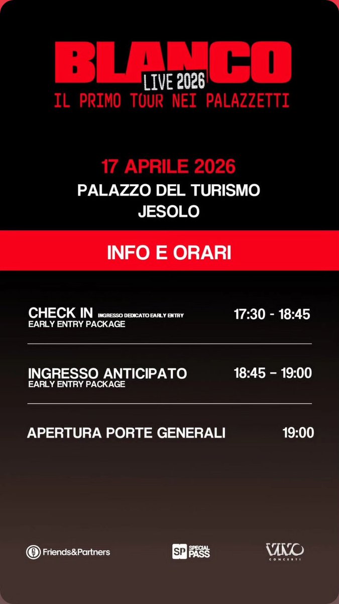 OgniRima's tweet photo. Data zero 🤍
Stasera 🔥
Jesolo🌊
#Blanco #tour #livello https://t.co/bpD7O8BqTU