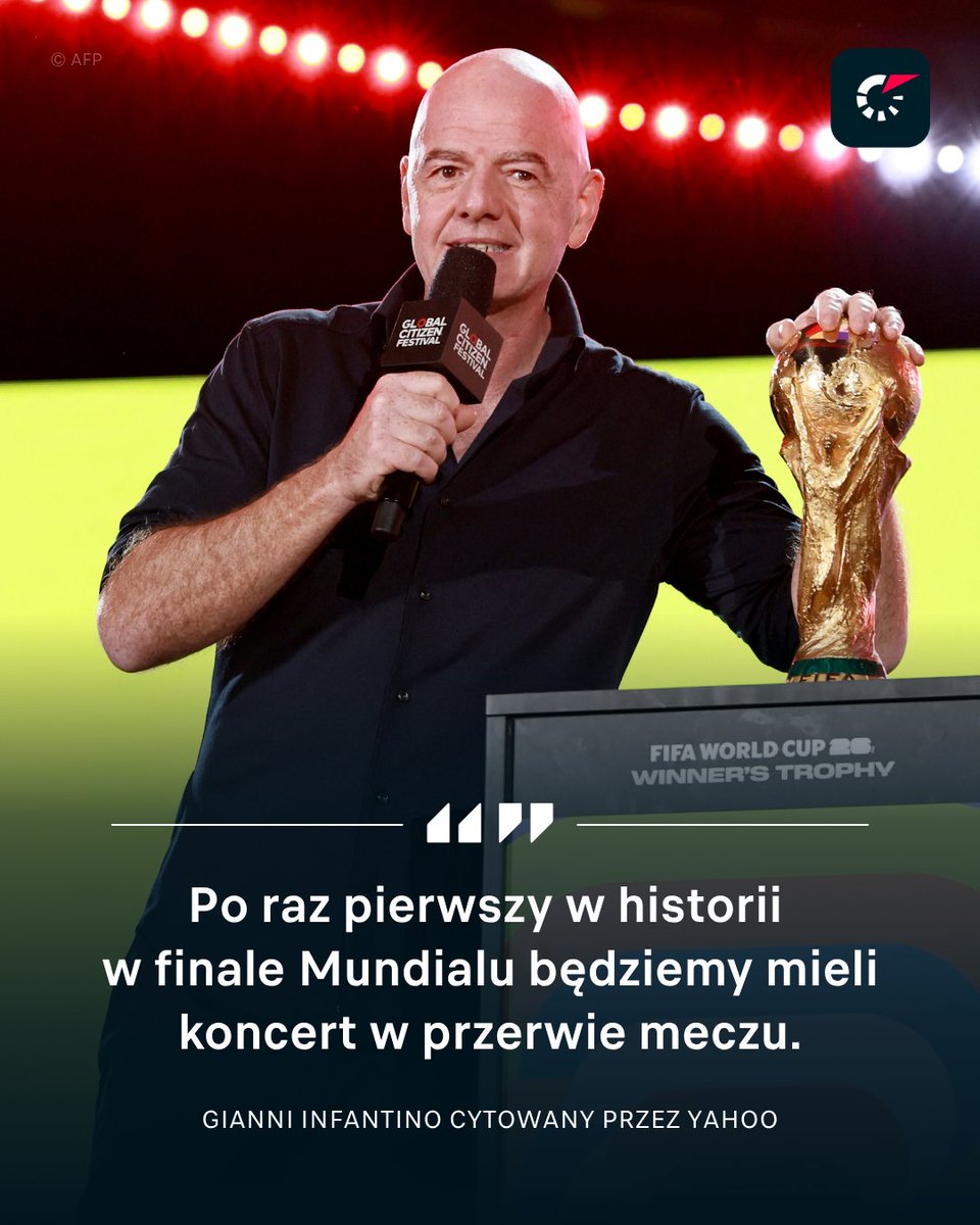 FlashScorePL's tweet image. Po raz pierwszy w historii finał ⚽ Mistrzostw Świata 2026 będzie miał show w przerwie. Ma zostać zorganizowany przez Chrisa Martina i Coldplay i może trwać nawet do 25 minut. Ma to być coś na wzór Super Bowl.

Ciekawi jesteśmy Waszych opinii  🤔

#WorldCup2026
#WorldCup