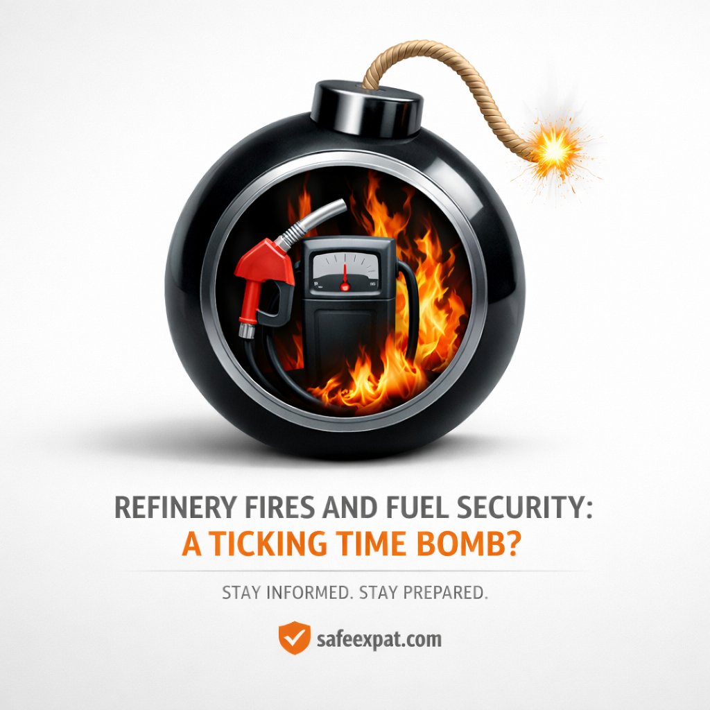 🇦🇺 Australia: Fire at Geelong refinery disrupts fuel production, raising risk of supply pressure and price spikes, especially in Victoria. No shortages yet, but logistics and aviation sectors may feel impact. Monitor fuel availability closely. #Australia #Fuel  #Logistics #Energy