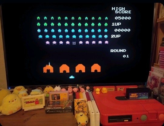 hitopon999's tweet image. 1985年4月17日に誕生したファミコンカセットは『スペースインベーダー』です🐣🎉🎂
タイトーのファミコン参入第一弾ソフトです👾👾👾
#タイトー
#スペースインベーダー
#ファミリーコンピュータ
#定価4500円