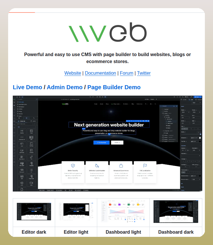 Drag and drop CMS builder https://t.co/ZgWSlSZ8hE