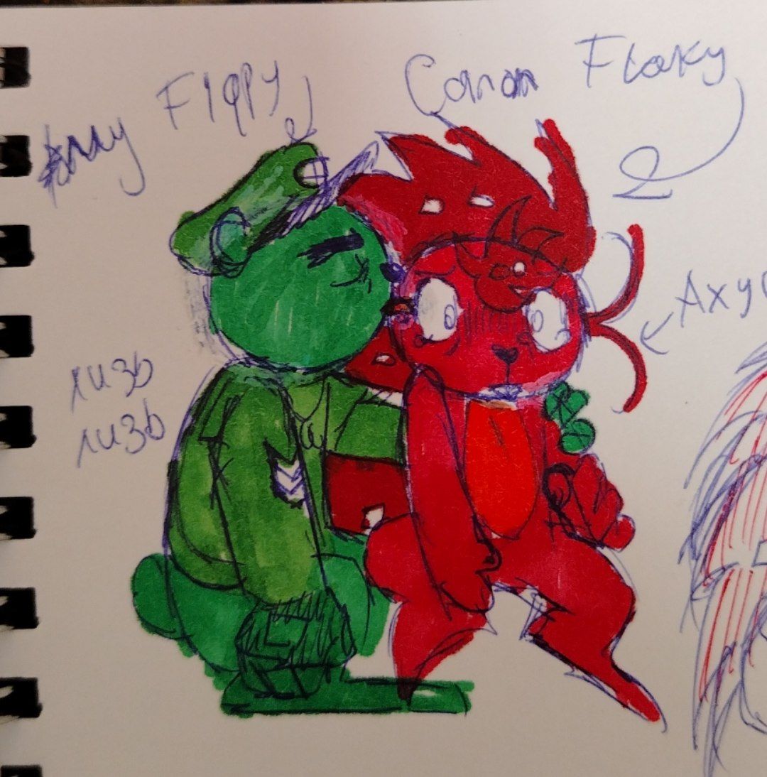 AmurMadam64260's tweet image. FxF #flaky #flippyhtf #htffandom #flippyxflaky