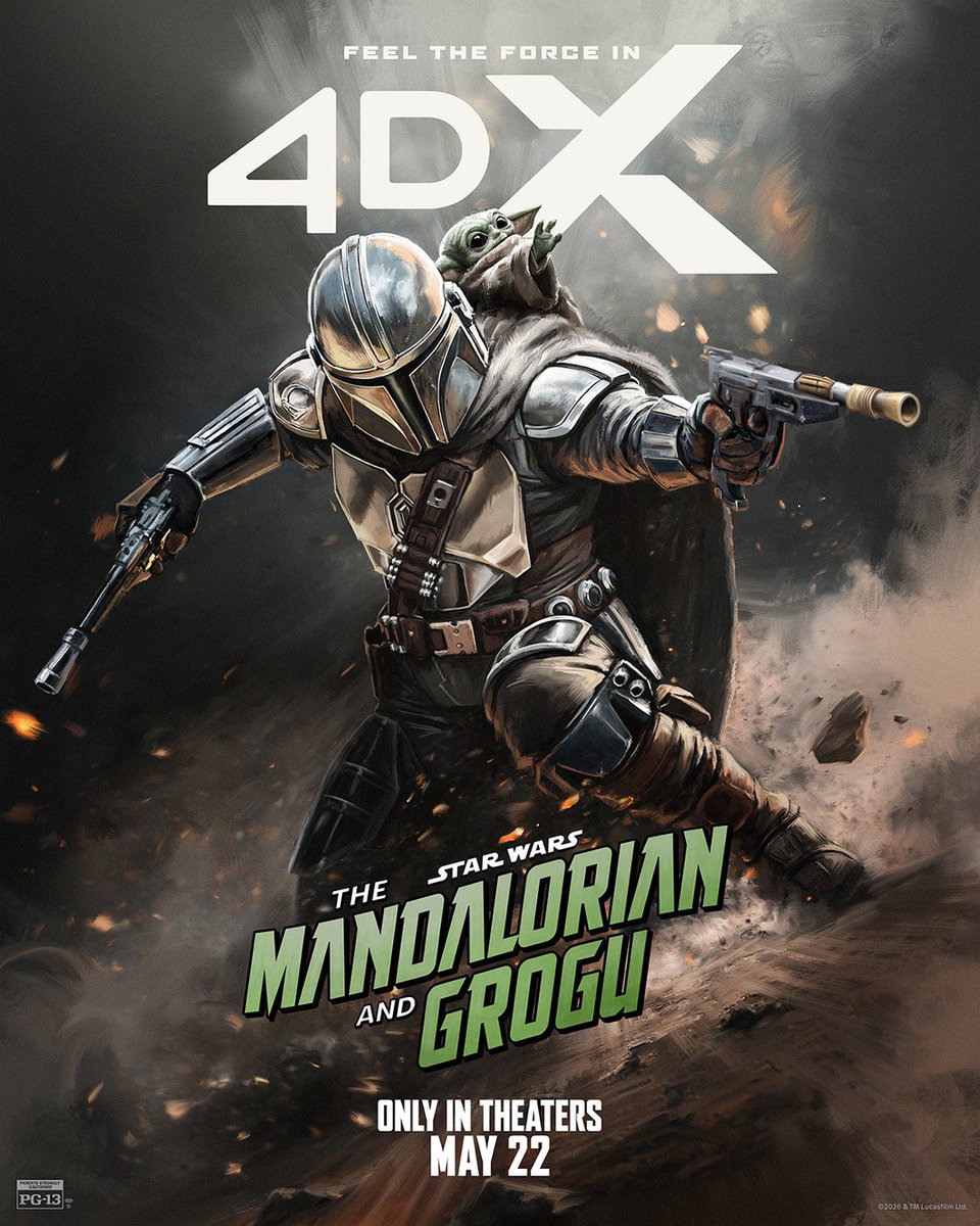 New 4DX poster art for THE MANDALORIAN AND GROGU