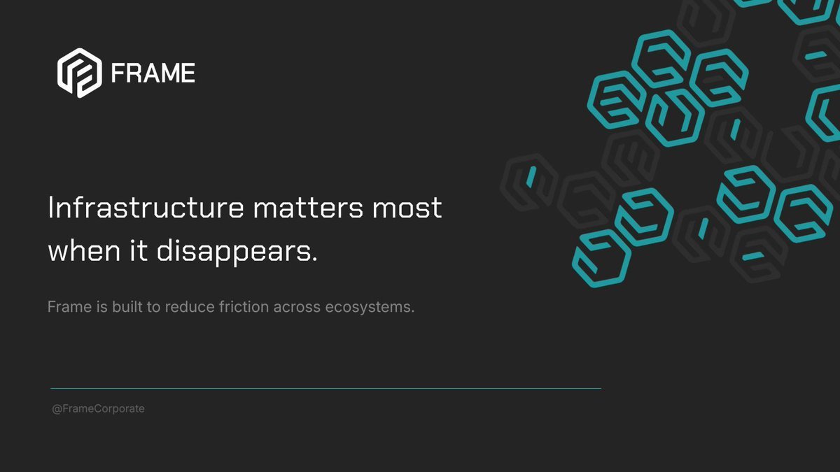 FrameCorporate's tweet image. Why now? 

Because crypto has reached a point where fragmentation is more than an inconvenience. 

It can also limit usability. 

Frame is built around a simple idea: value should be able to move across ecosystems with less friction. 

#Blockchain #Web3
