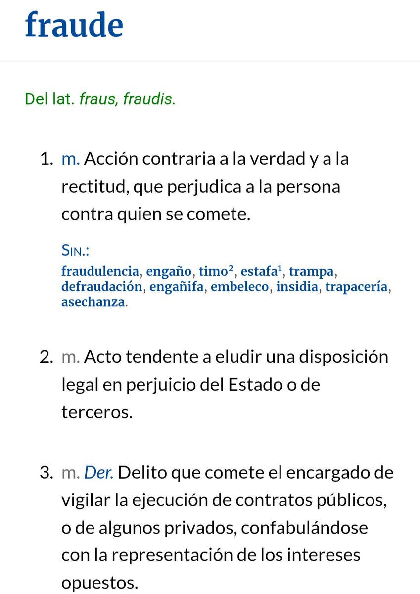 La <a href="/ONPE_oficial/">ONPE</a> y oh sorpresa, todos los que siempre están en contra del país dicen nooo, esto no es #fraude entonces la RAE está equivocada?, ilumen con su sabiduría, progres! Entonces que sí lo es? O tienen un glosario a parte, solo para uds o es también para la gente normal?