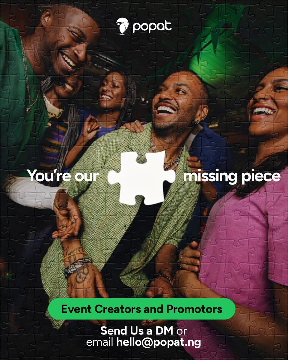 Popat_ng's tweet photo. Got an event coming up? Let’s partner 🤝 Send us a DM. https://t.co/mJhVcAptHs