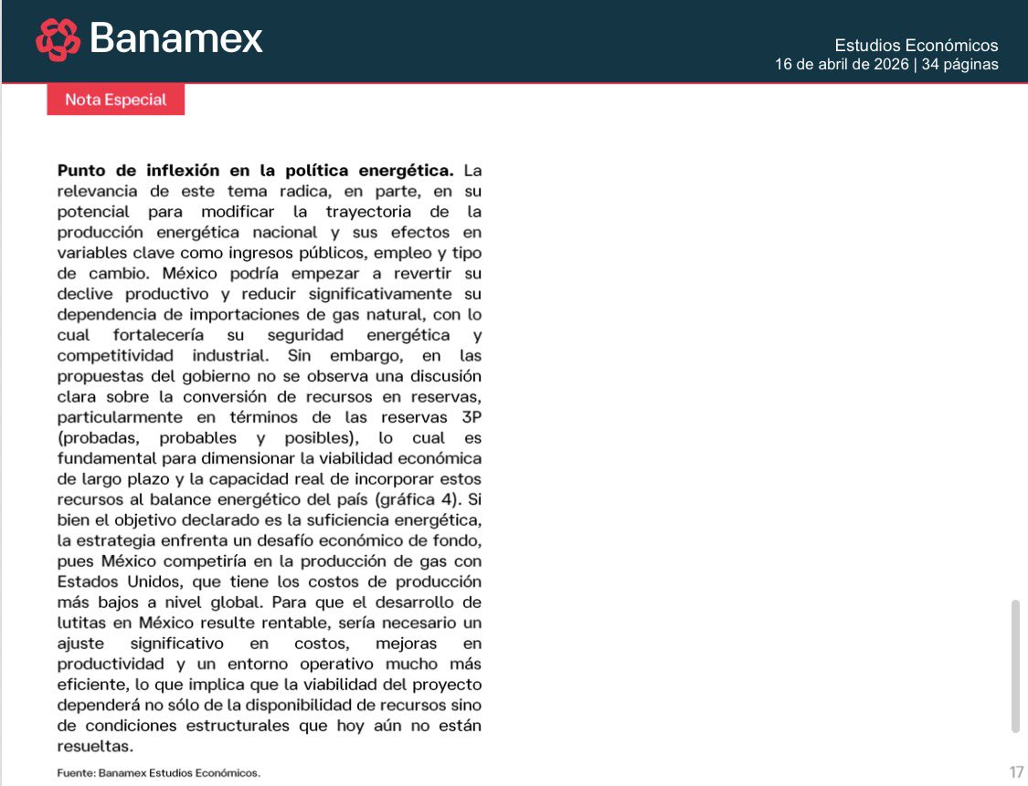 arelynomics's tweet photo. 🔵Otros cuellos de botella relevantes como el estrés hídrico, la insuficiente infraestructura y la “licencia social” ante oposición de comunidades locales y grupos ambientales. 
🔵A menos condiciones de rentabilidad, mayor será el esfuerzo fiscal. https://t.co/wzhA79uffP