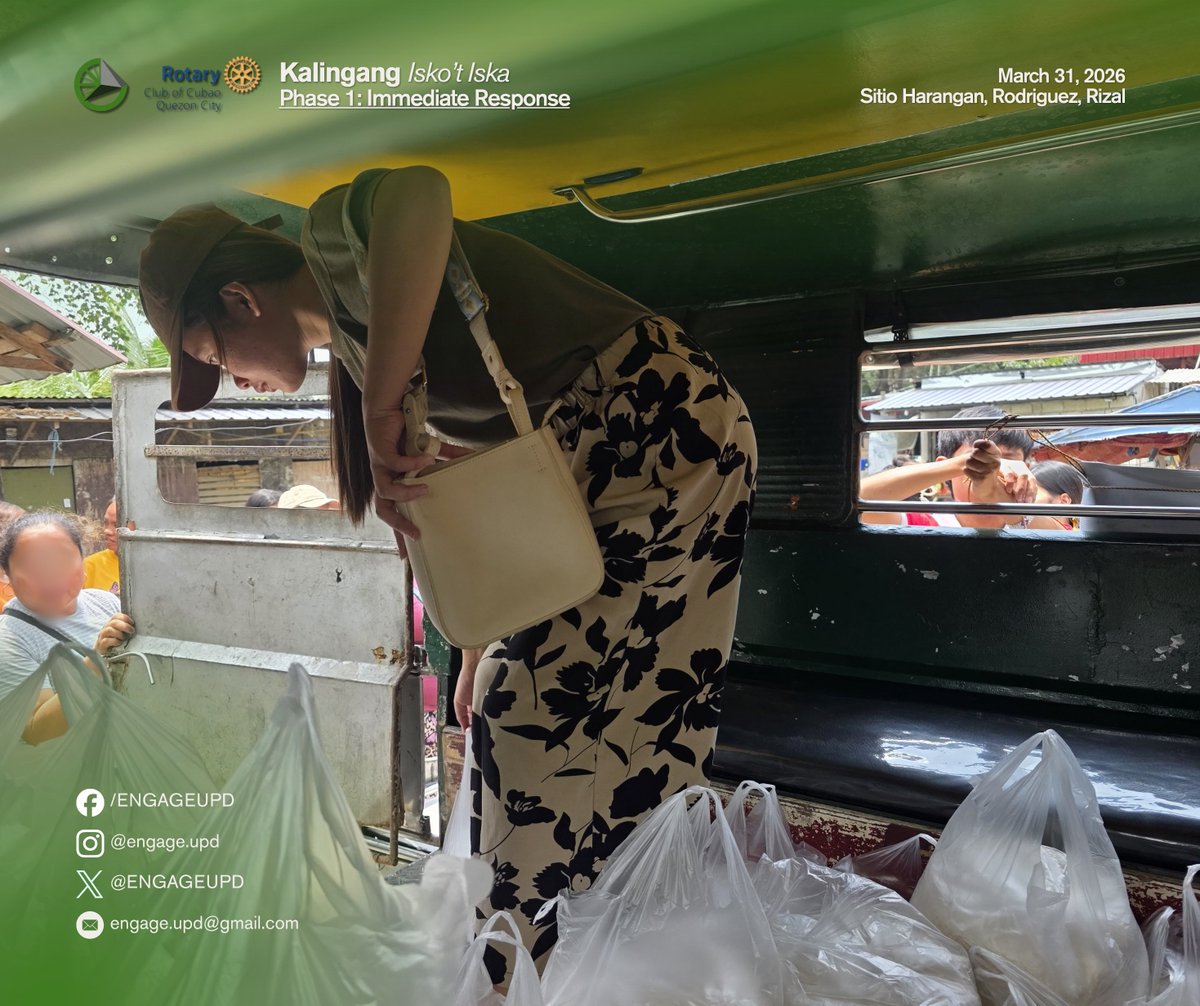 ENGAGEUPD's tweet photo. A member of ENGAGE UP delivered a message of support, recognizing waste pickers as frontline in the fight against plastic pollution, followed by a heartfelt message from UFG President Ellen Pastores of the Rotary Club of Cubao, Quezon City. https://t.co/HkvzVU4Y95