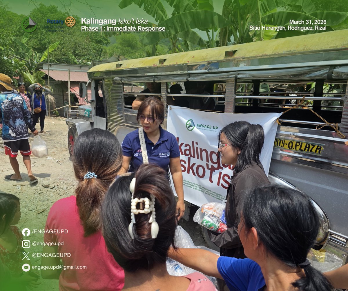ENGAGEUPD's tweet photo. ENGAGE UP organized the activity in partnership with the Rotary Club Of Cubao, Quezon City, as the first phase of Kalingang Isko't Iska.

#ClimateJusticeNow
#EndPlasticPollution https://t.co/M2AoAiFXyF