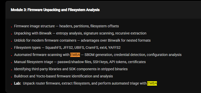 EMBA Firmware Analyzer tweet media