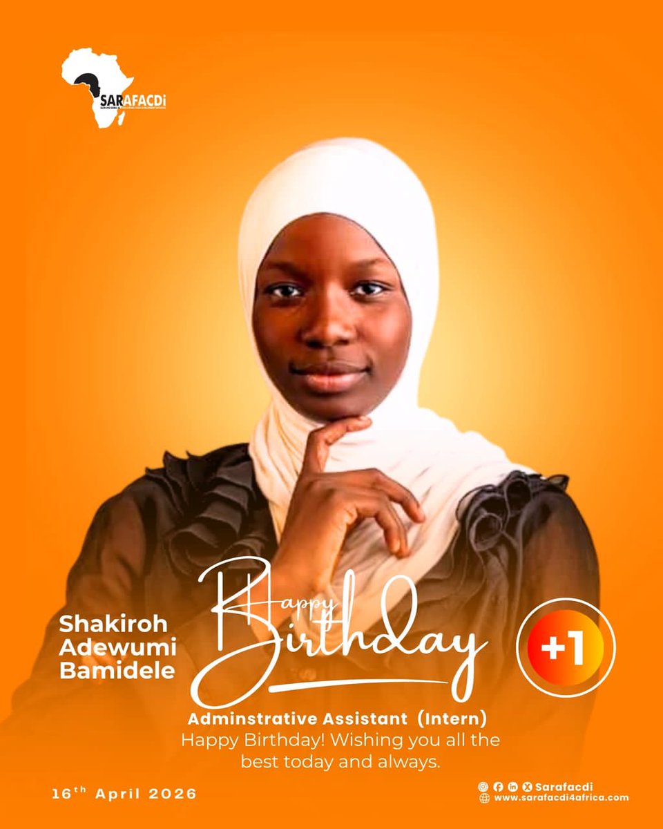 Sarafacdi's tweet image. May this year be of greatness, achieved dreams and more opportunities. 

Happy birthday, Shakiroh Adewunmi Bamidele! 

#birthday #sarafacdi #intern #celebration