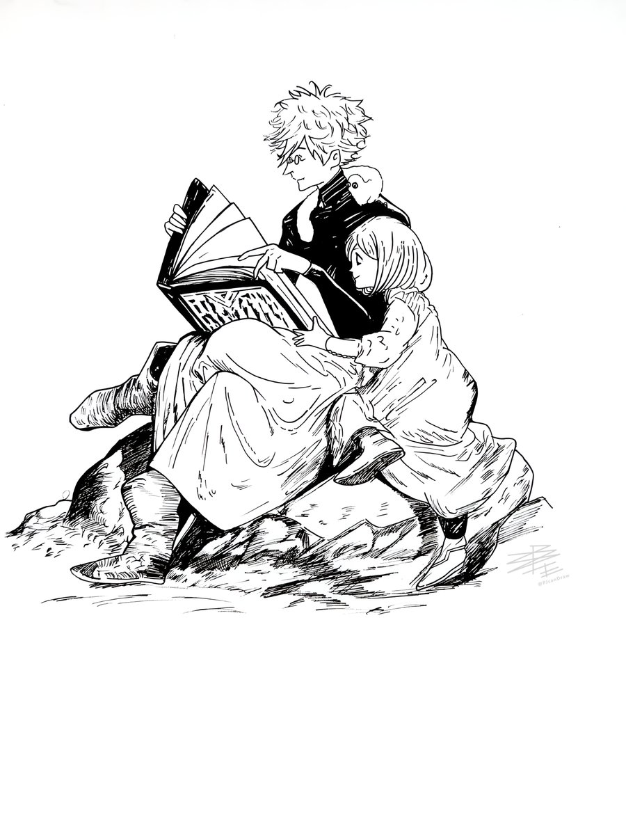 PJcanDraw's tweet image. illustration of Qifrey and Coco by Kamome Shirahama, and i tried to make it too. Witch Hat Atelier

#art #artist #traditionalartist #traditionalart #manga #mangaart #qifrey #coco #witchhatatelier