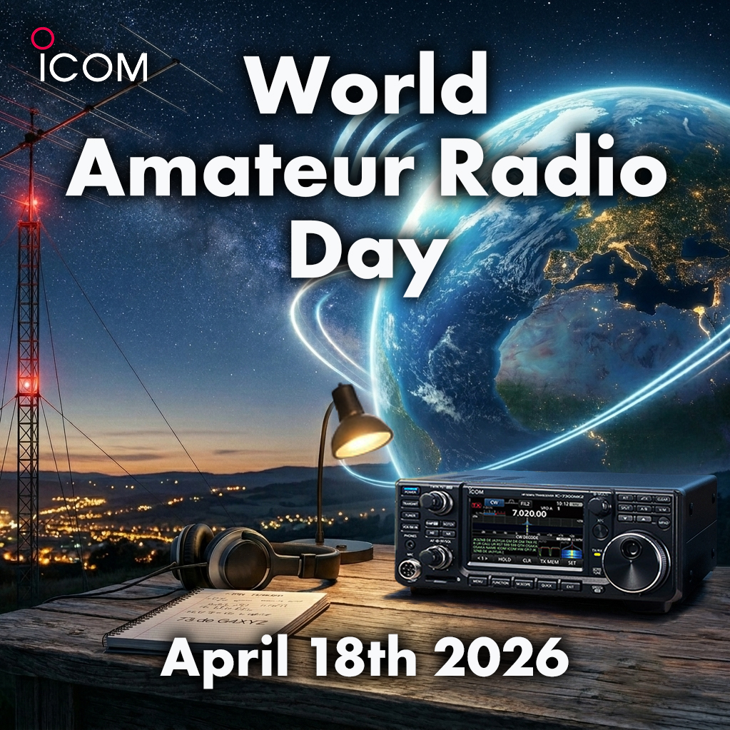 Icom_UK's tweet photo. Tomorrow is World Amateur Radio Day!

From working rare DX to local nets, Ham radio is a timeless blend of skill and community.

After 60 years of crafting radios, Icom UK thanks you for keeping the airwaves alive and pushing the boundaries of tech!

#Icom #AmateurRadio #HamRadio https://t.co/TXvZ7NyXqN