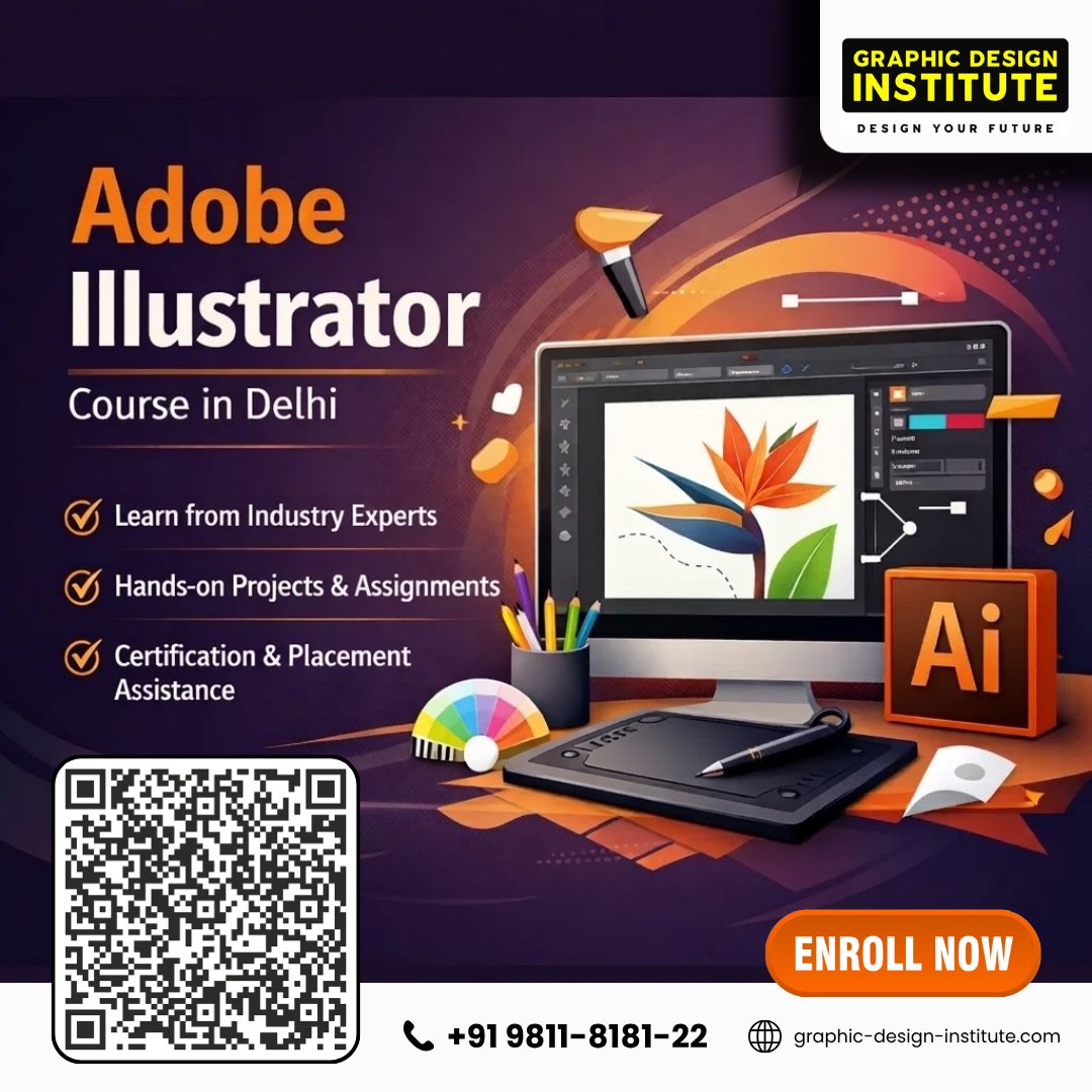 VarunSh47636609's tweet image. Level up your creativity with the best Adobe Illustrator Course in Delhi and turn ideas into professional designs that stand out in the real world.

🔗 Scan the QR or visit graphic-design-institute.com/course/best-ad…

#AdobeIllustrator #GraphicDesign #DesignCareer #CreativeSkills #IllustratorCourse