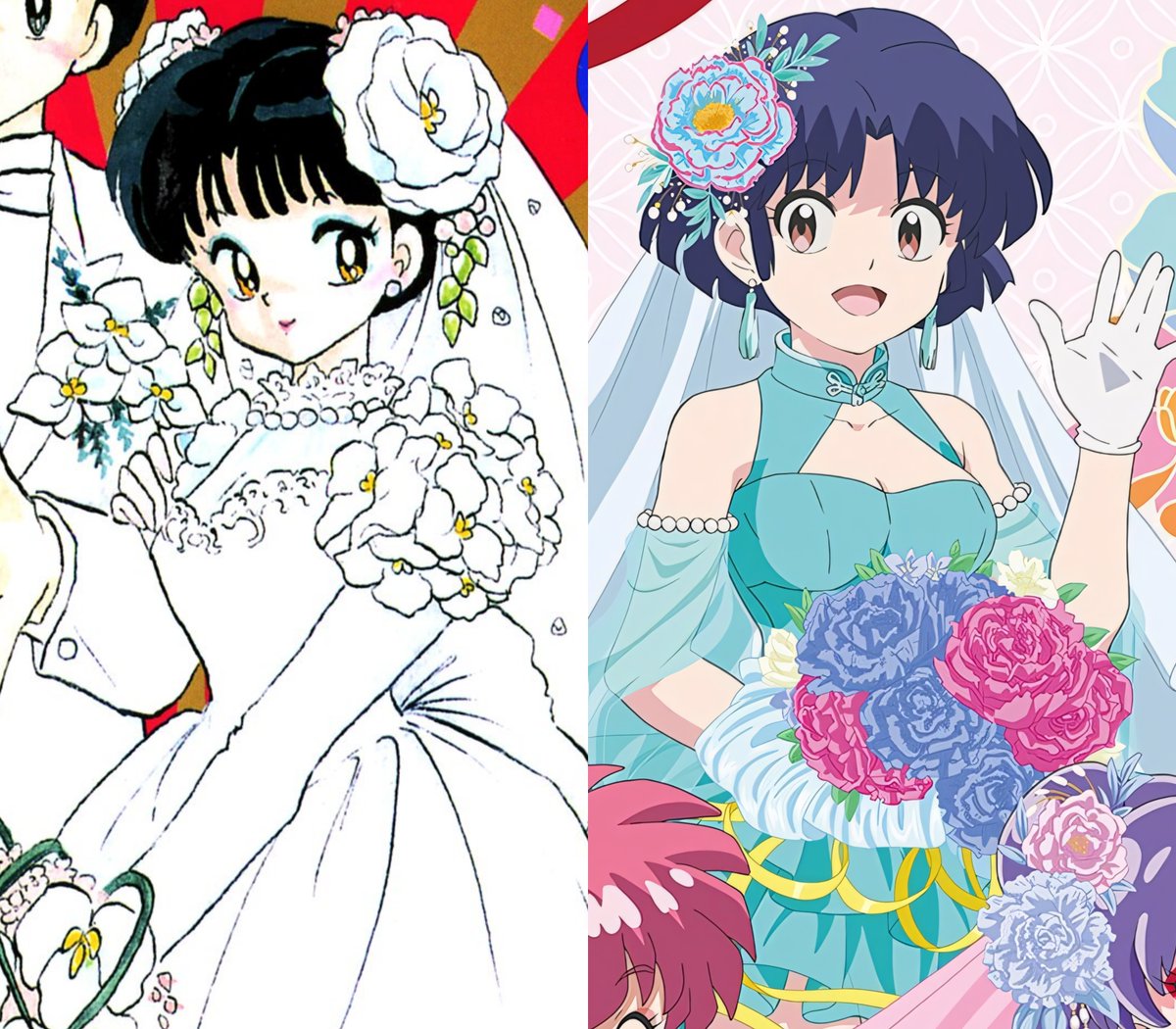 Akane's new outfit looks so much like a wedding dress, 😍 and the