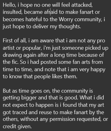 ScaryQrow's tweet photo. Notice to Worry Fan Content Creator :

TL:DR : Please do not trace my art or copy my design without permission or credit, you can dm me to ask anytime, its okay! https://t.co/D2nFzo1QZa