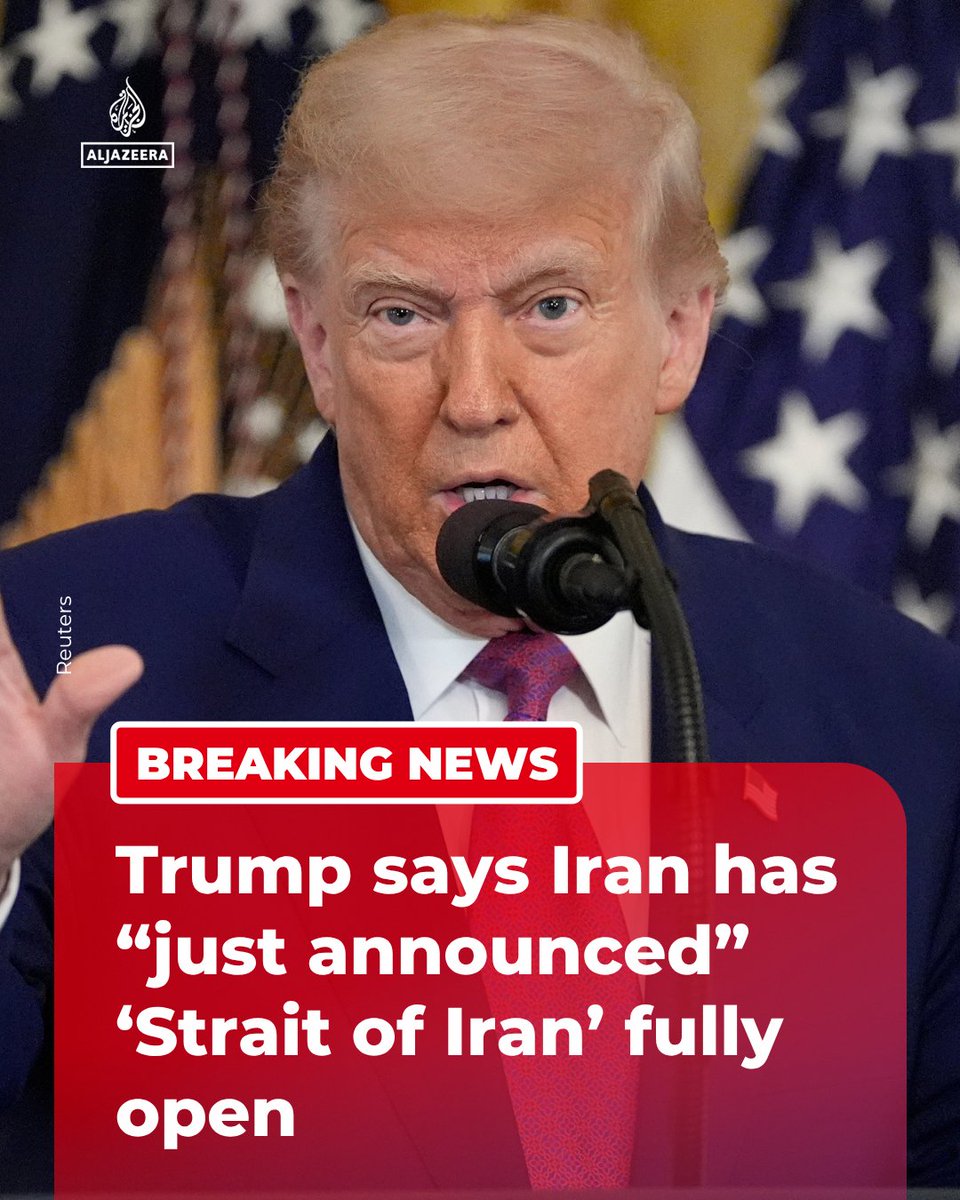 BREAKING: Donald Trump claimed on Truth Social that “Iran has just announced that the Strait of Iran is fully open and ready for full passage.