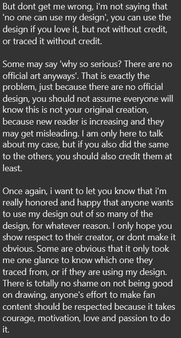 ScaryQrow's tweet photo. Notice to Worry Fan Content Creator :

TL:DR : Please do not trace my art or copy my design without permission or credit, you can dm me to ask anytime, its okay! https://t.co/D2nFzo1QZa