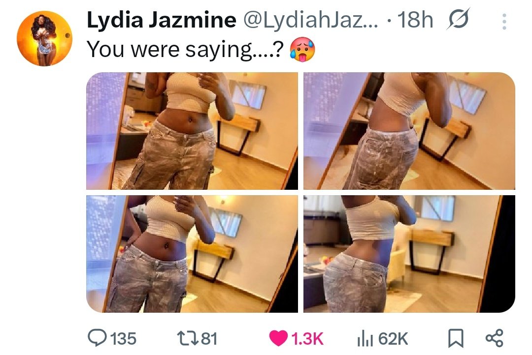 SNarasay's tweet image. Lydia jazmine shows off body goals 

#lydiajazmine #bodygoals