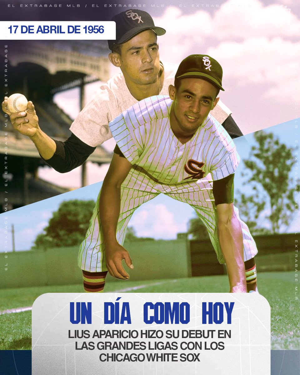 ¡Fecha para celebrar! 

Un día como hoy en 1956, Luis Ernesto Aparicio Montiel hizo su debut en Grandes Ligas con los Medias Blancas de Chicago. 

El estelar campocorto zuliano tuvo una carrera de 18 temporadas en las mayores. Su palmarés muestra 13 Juegos De Estrellas, 9 Guantes