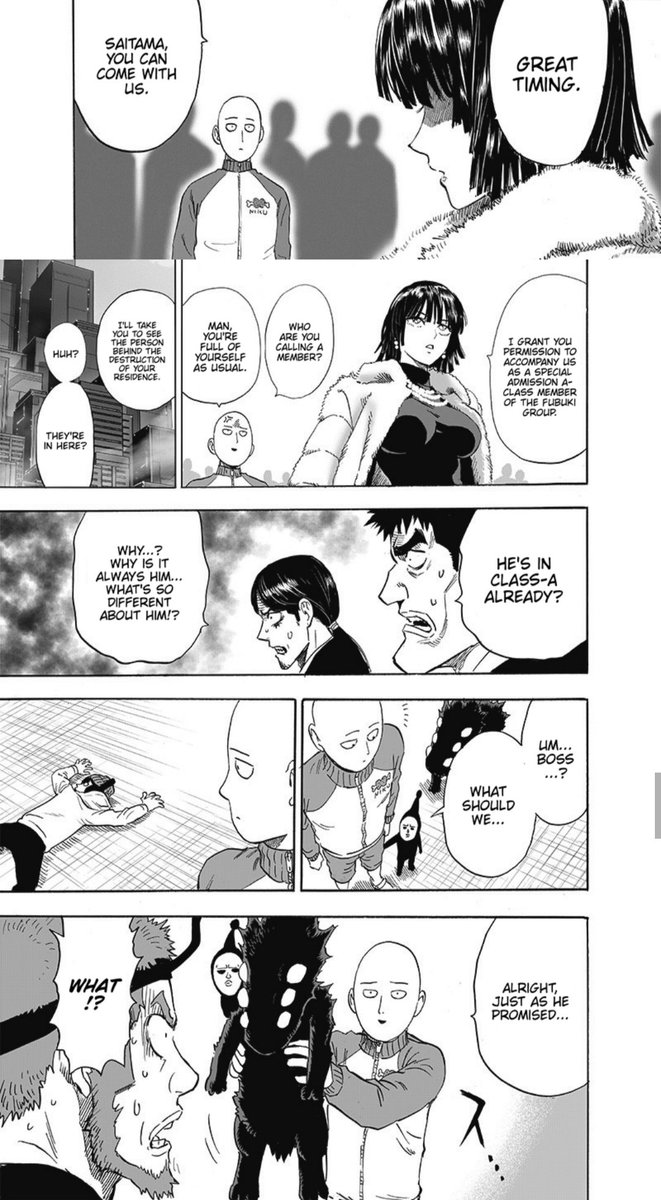 SaiFubu_'s tweet image. She didn't even make an effort to convince him to go with her, and he still went 

#Saitama #Fubuki #OnePunchMan