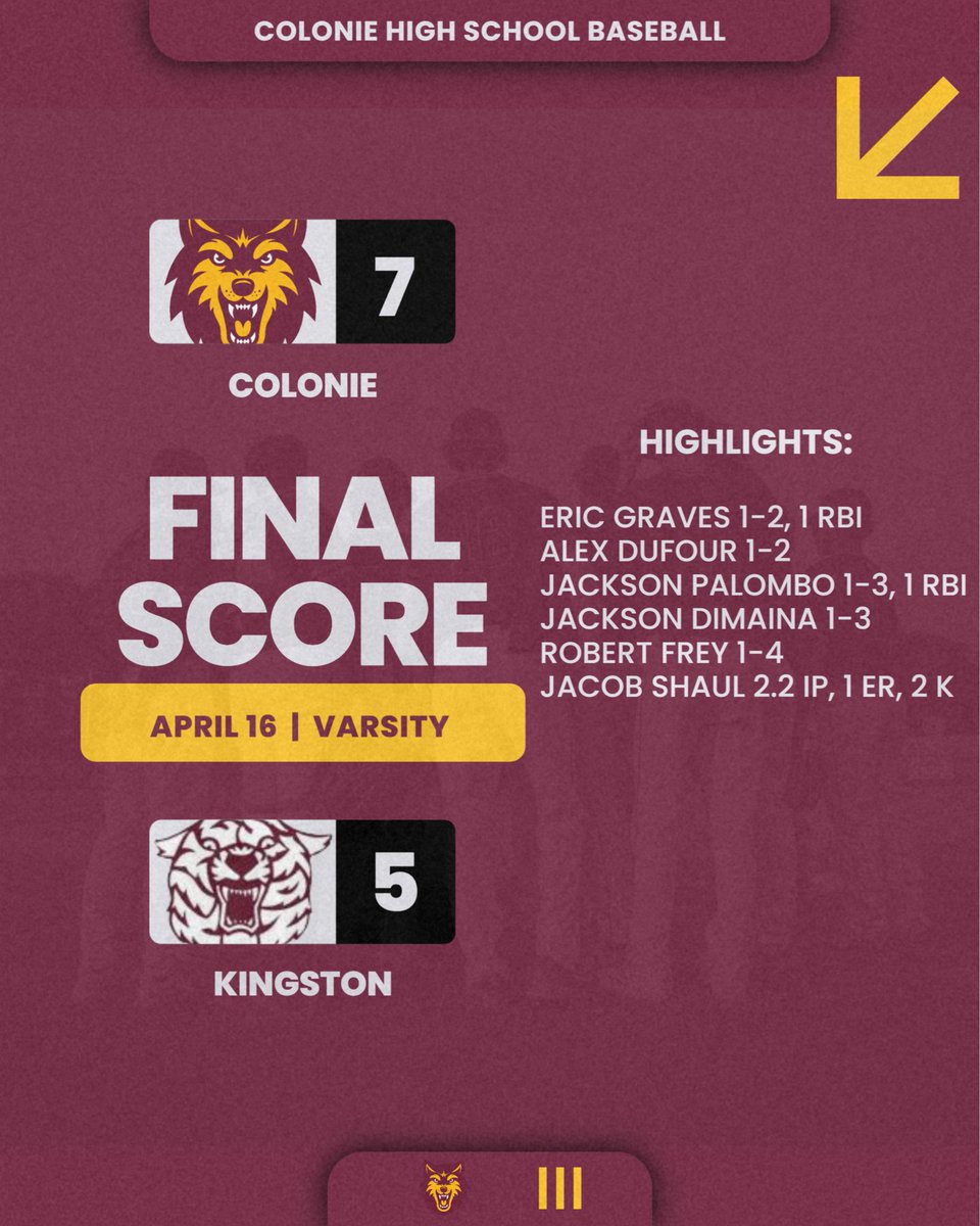 Colonie Baseball tweet media