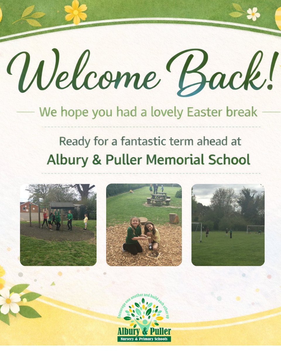 Welcome back to Albury &amp; Puller Memorial Federation! 🌼

We hope you all had a lovely Easter break. It’s been great to see the children back across both schools, ready for the new term!

#WelcomeBack #BackToSchool #Albury #PullerMemorial