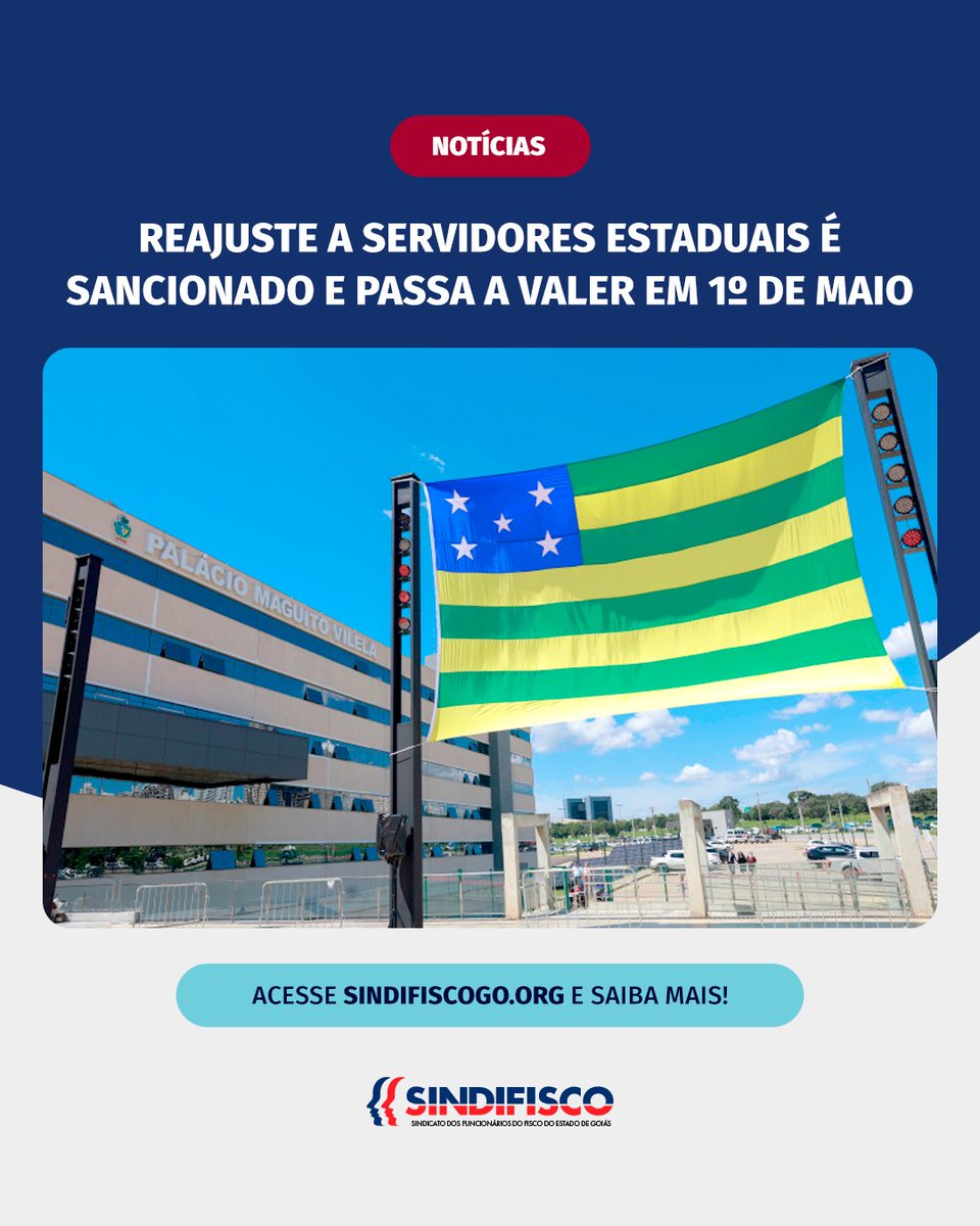 O reajuste anual da remuneração de servidores públicos estaduais foi validado pelo governador Daniel Vilela (MDB). A medida consta em leis sancionadas no dia 3 de abril. O aumento de 4,26% vale para todas as categorias. 

Acesse bit.ly/4cQC25S  e saiba mais!