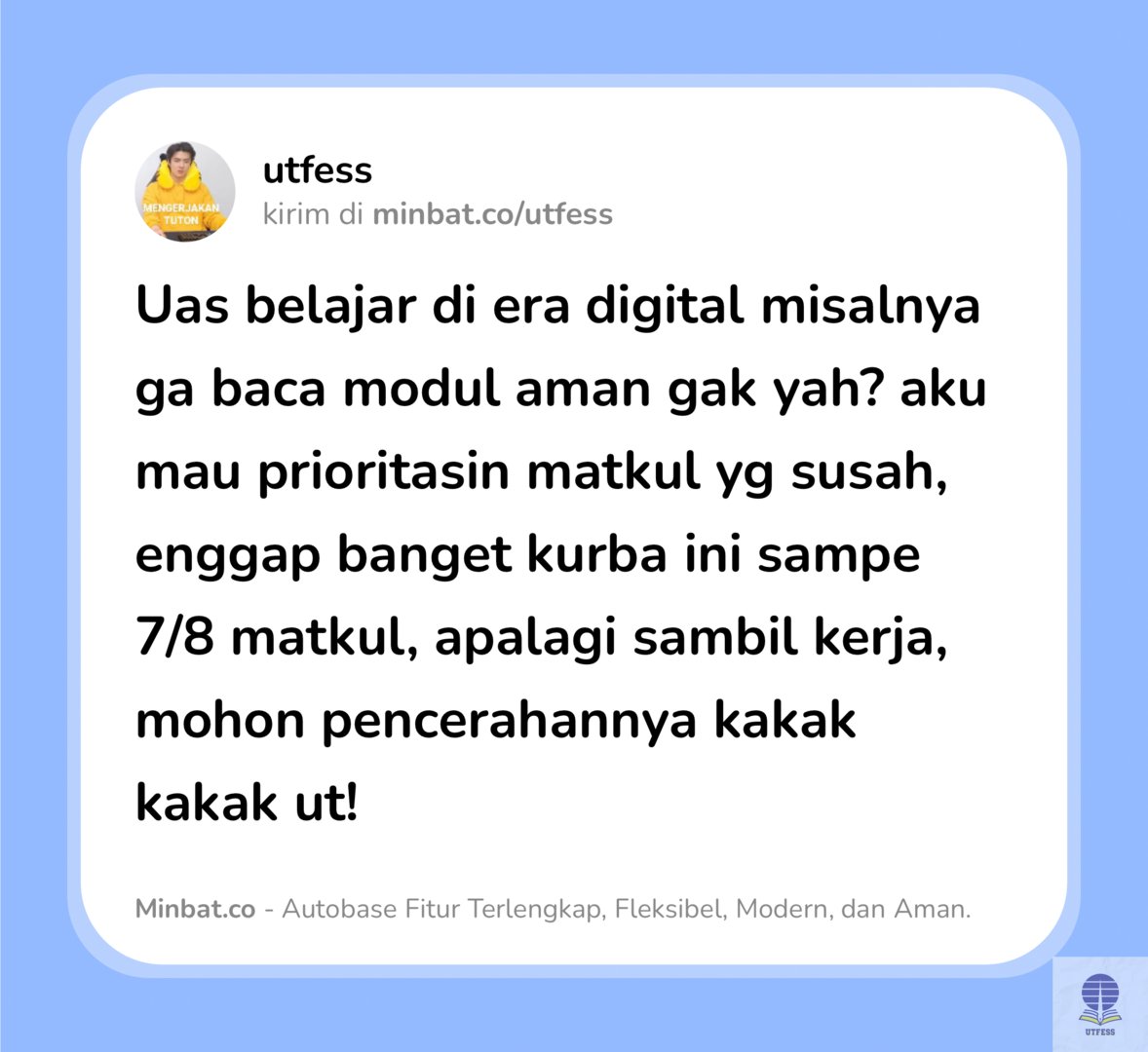 UTFESS | CEK PINNED 📌 tweet media