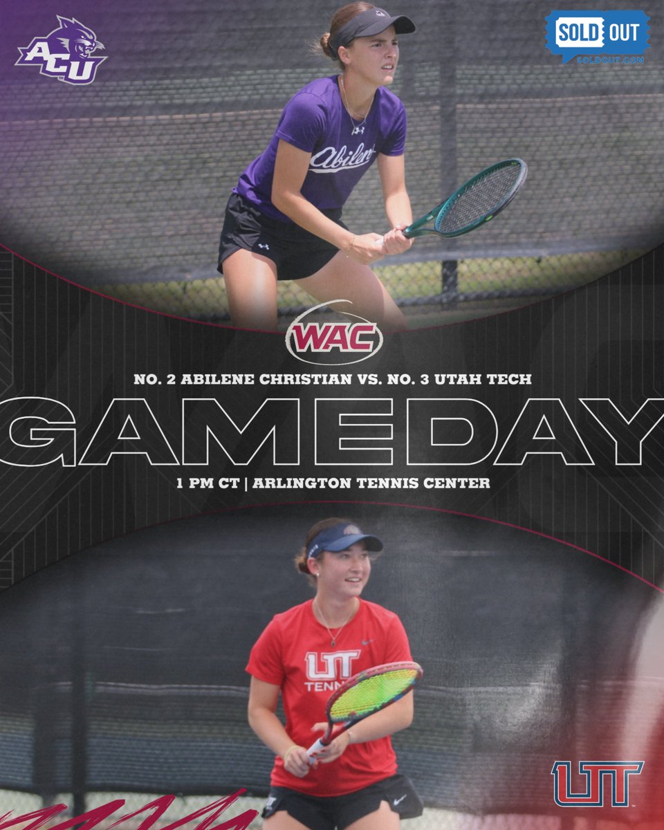 WACsports's tweet photo. #WACten Tournament Semifinal 2 🎾

No. 2⃣ @ACU_WTEN 🆚 No. 3⃣ @UtahTech_WTEN 
⏰  1 PM CT
📊 https://t.co/uHlGFFqx5v
📺 https://t.co/mfq36maX6t https://t.co/RtaCGkOKRj