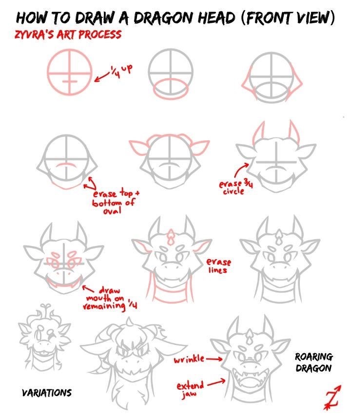 How to draw a Dragon head 
By: payhit