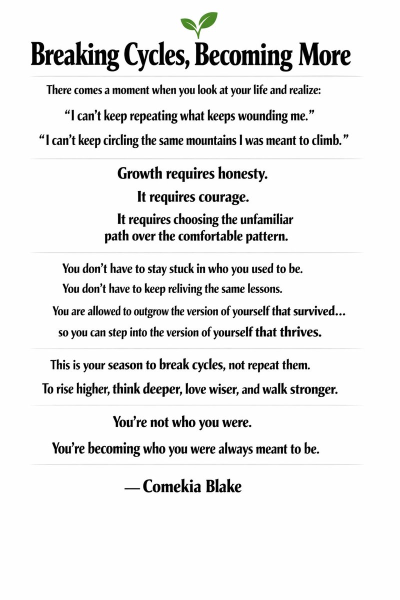 Comekia2015's tweet image. #breakingcycles #becomingmore #thriving #growthandhonesty