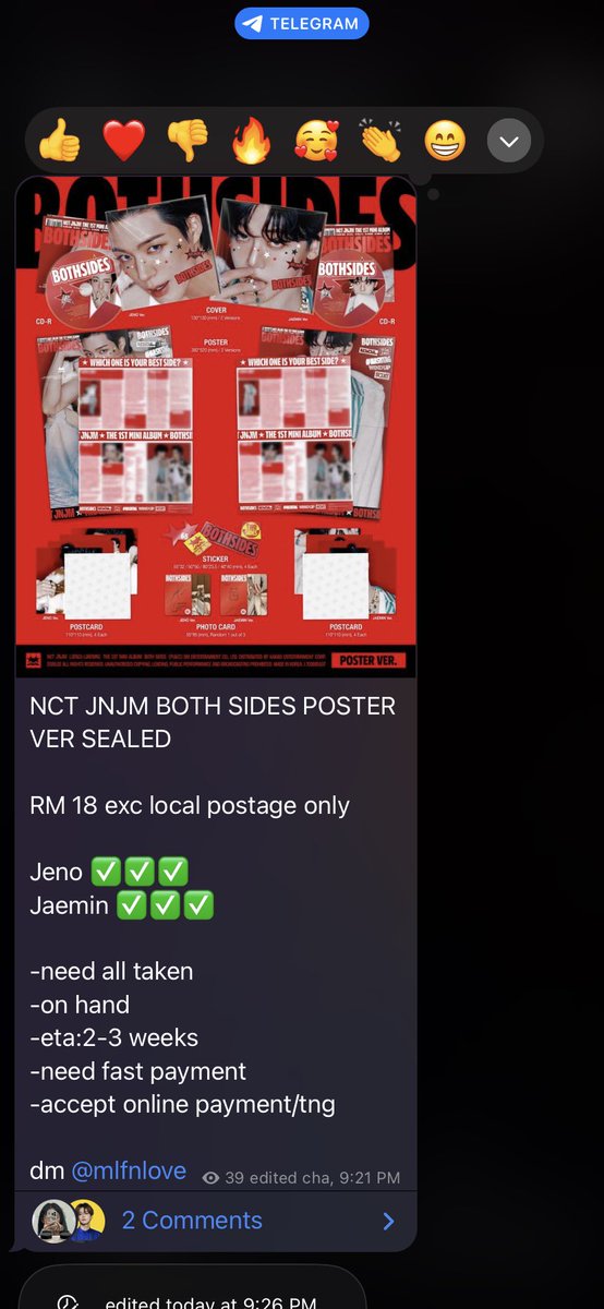 damiworlf's tweet photo. NCTJNJM BOTHSIDES POSTER VER SEALED

claim here — https://t.co/nWbKcD7h7A

✅need local postage only
❌ no backout, buy at ur own risk.  FAST PAYMENTS !!

#pasarnctmy #pasarnctdream #pasarnct https://t.co/7xi0GZfEl4