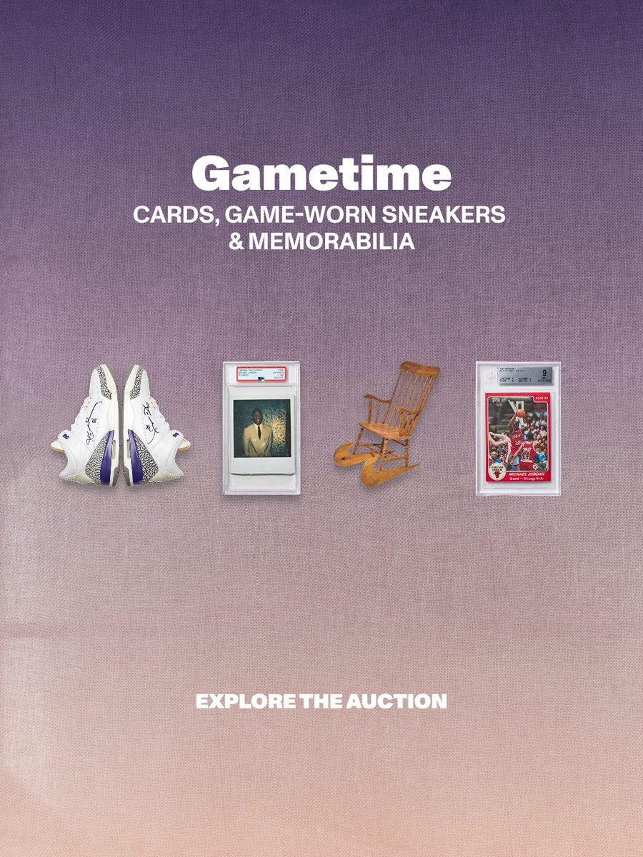 joopiteronline's tweet image. Gametime: Cards, Game-Worn Sneakers &amp;amp; Memorabilia is open for bidding until April 30. A curated sale exploring the intersection of athletic legacy, cultural impact, and design history.

🔗 Tap the link in bio to see more and start bidding.

#JOOPITER #Gametime #SneakerCollector