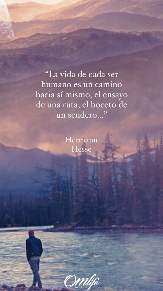 “La vida de cada ser humano es un camino hacia sí mismo, el ensayo de una ruta, el boceto de un sendero…”

✍🏻Hermann Hesse 

#BuenosDías #FelizViernes