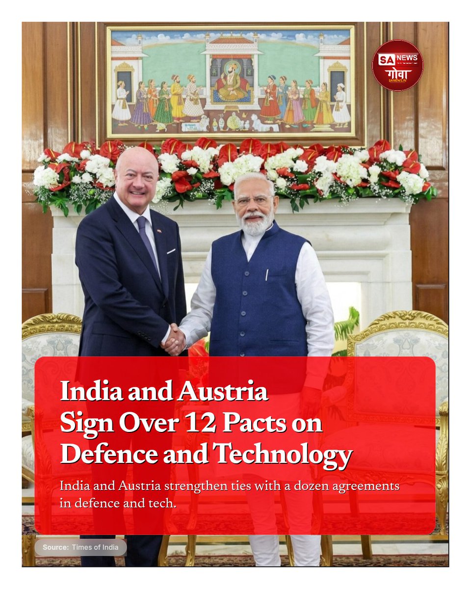India, Austria Sign 12+ Pacts on Defence and Technology

India and Austria inked over 12 agreements on defence, counterterrorism, and tech to boost bilateral ties and cooperation.

#sanewsgoa #india #austria #defence #diplomacy