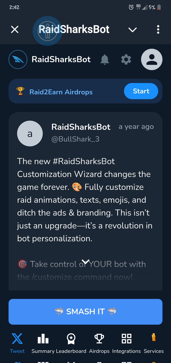 AstroMourn97289's tweet photo. The new #RaidSharksBot Customization Wizard changes the game forever. 🎨 Fully customize raid animations texts emojis and ditch the ads & branding. This isn’t just an upgrade—it’s a revolution in bot personalization.
🎯 Take control of YOUR bot with the /customize command now! https://t.co/M4GyYpjd0Q
