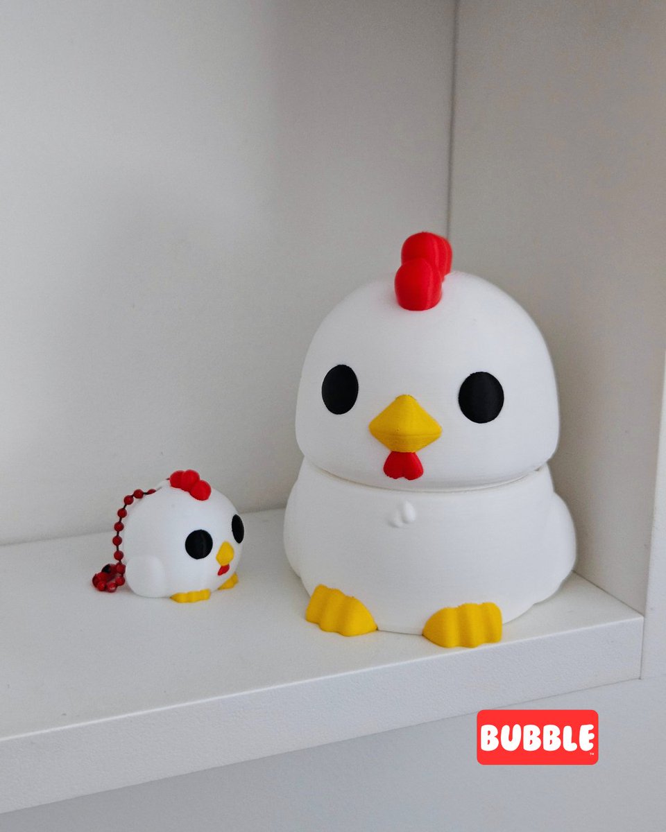 Bubb3d's tweet image. 🐔 Chicken Container + Mini chicken and version keychain - Bubble • 3D files
➡️ Download 3D print model: cults3d.com/:4281673
💡 Designed by Bubble3D

@cults3d #3DPrinting #3DPrinter #Printable #STLfile
