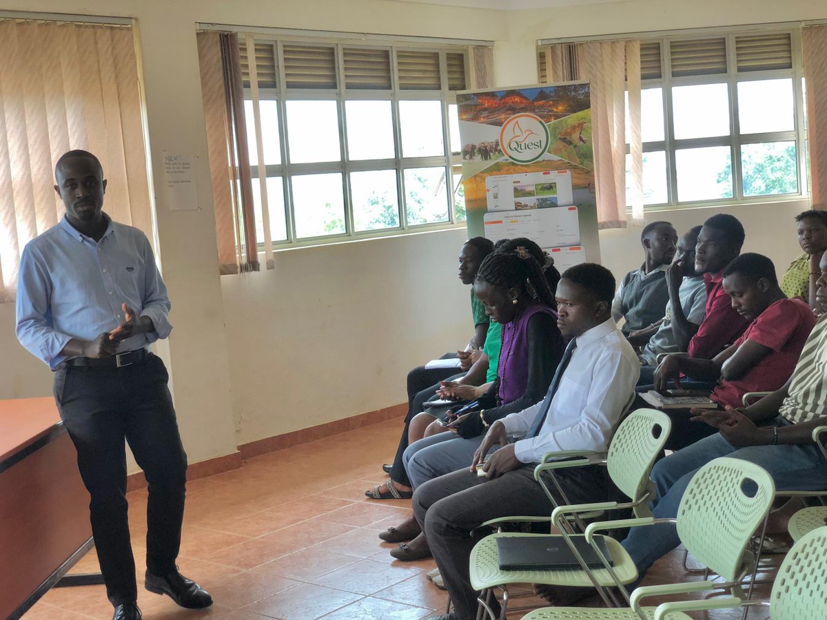Questsafarisug's tweet photo. Education meets the real world experience.

Today at @OfficialMubs, Mbarara, we turned the classroom into a "Safari Simulator." Using Quest, students run mock bookings and discovered destinations, activities and safari lodges in seconds.

No more "theory" but practical only. https://t.co/SwzjmGlNAO