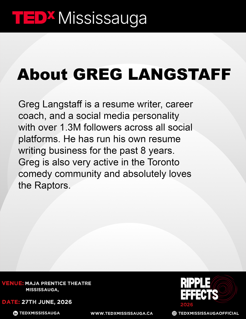 tedxsauga's tweet photo. What if your unique mix of skills could make you the best in the world at something?
Greg Langstaff, with 1.4M+ followers, shares how.

Hear him at TEDxMississauga.
🎟 https://t.co/RPJHqfK3gw

#TEDxMississauga #Careers #Leadership #RippleEffect https://t.co/URgyhMFbVk
