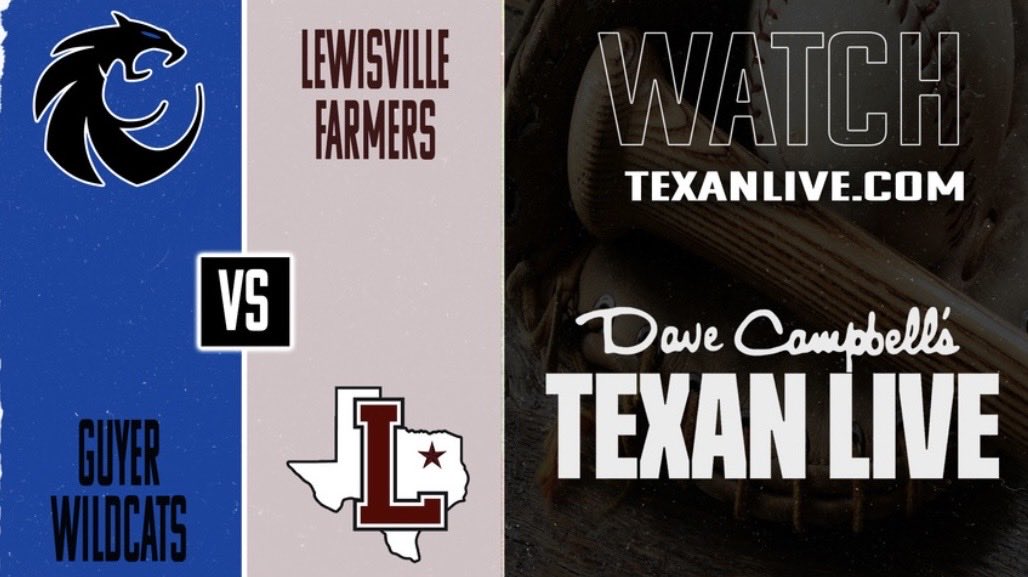 ChampionSports's tweet photo. The scene shifts tonight to @Baseball_Farmer as they host #16 @Guyer_Baseball! If you can't be there, watch with us on @dctf!

⚾️5-6A
⏰7pm
📍Mike Campbell Field
🎙️@CoachLinnCMS &amp; @EvanBull5
📺 https://t.co/OdJIAjP2tX https://t.co/Z8xSRDYiJU