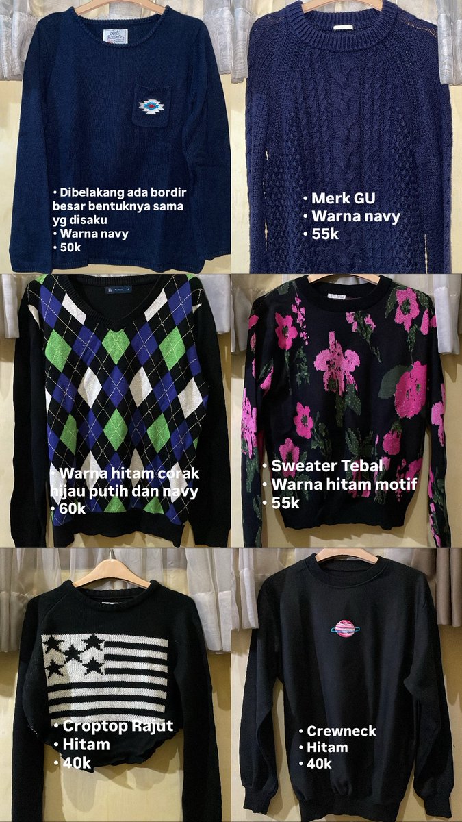 chocolattaekoo's tweet image. UPDATE WTS KNITT, SWEATER, CREWNECK, CROPTOP

🌳Good Condi
🌳Harga belum termasuk admin oren
🌳CO Shopee 
📍Pasuruan / Malang, Jawa Timur

#wts #preloved #baju #murah