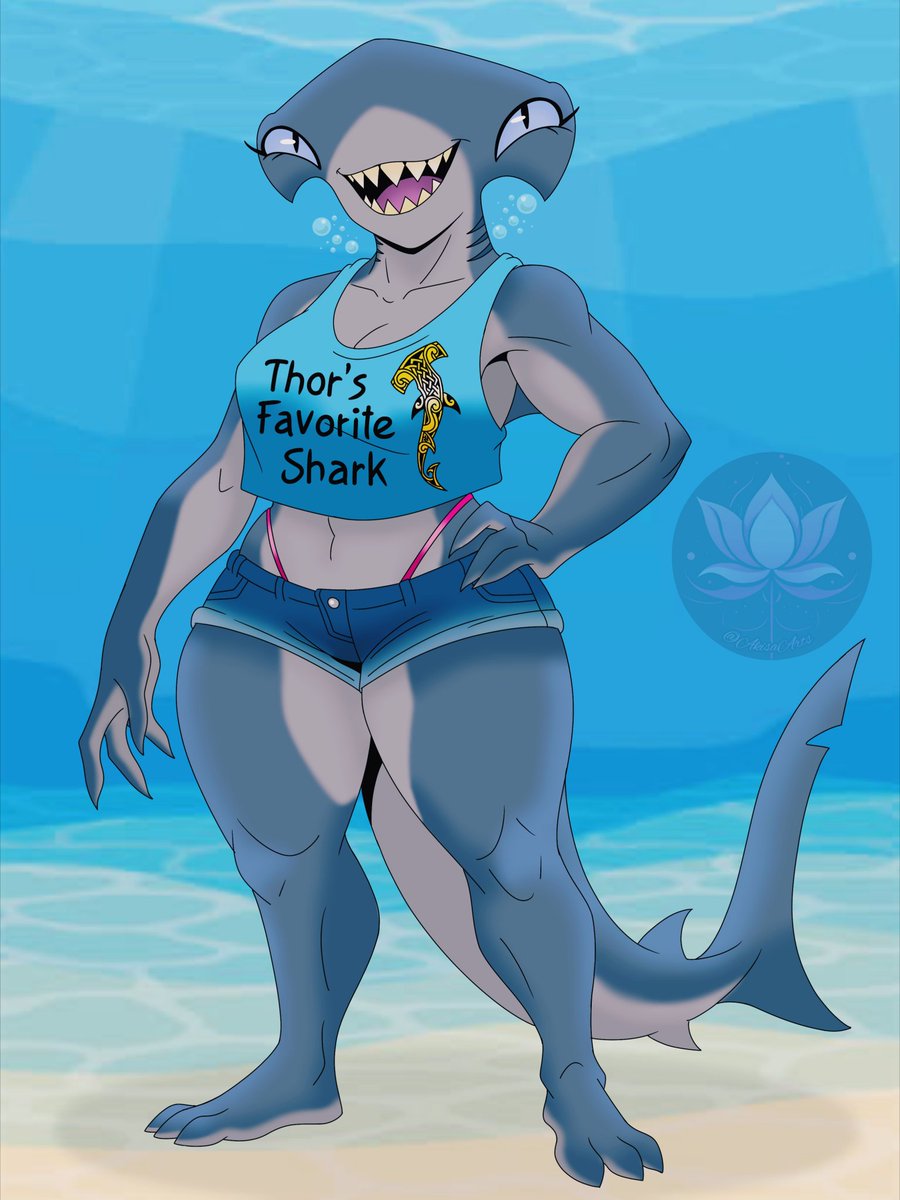 AkisaArts's tweet image. "Time to find some snacks" 
#fanart #ocart #shark #sharkgirl @BaxyDraws64
