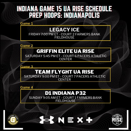 Indianagamehoop's tweet photo. Big time matchups this weekend in Indianapolis for our 16u and 15u rise teams! @RiseCircuit @BRamseyKSR @PrepHoopsIN @LGreenwellHoops @pwooley03 https://t.co/E9UVzq5LsJ