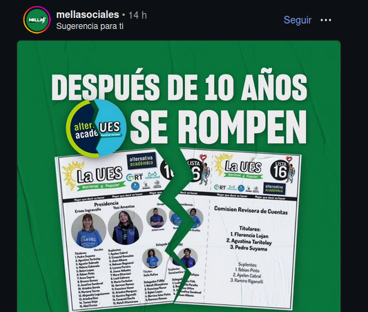 la mella sociales cierra con alternativa educativa y despues le festeja en la cara la separación con la ues

ni nodal y angela aguilar se animaron a tanto