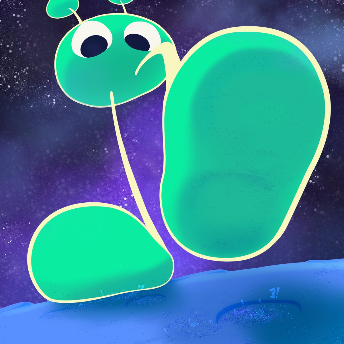 breadm0uthwash's tweet photo. Inspired by the game Bits &amp; Bops The game never mentioned this guy's size, so there's also this possibility https://t.co/o0CZ8JePnO